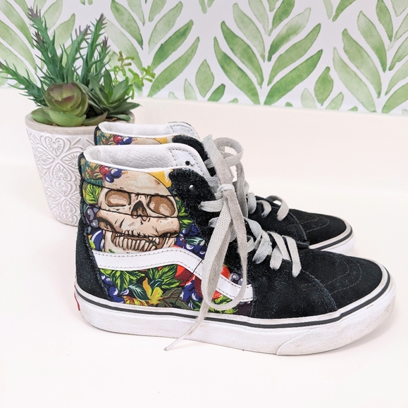 VANS Sk8-Hi High Fruit Skull sneakers women's 5.5/ men's 4 - Picture 4 of 12